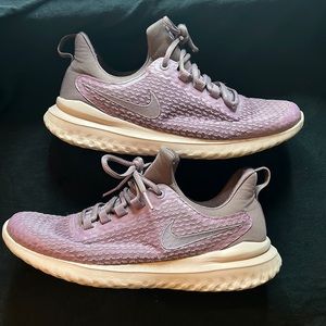 Purple Nike Rival running shoes